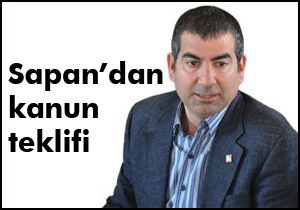 Sapan'dan kanun teklifi